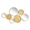 Kingston Living 39&#x22; Gold and Clear Mirrored Round Wall Decor
